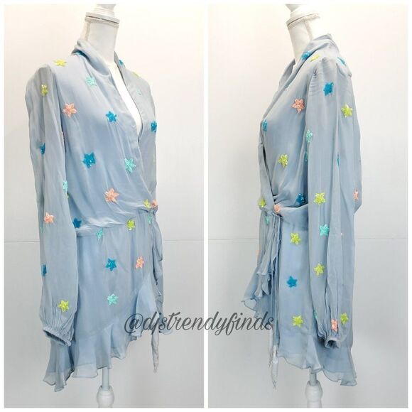 Rococo Sand Georgette Sequined Tunic Mini Dress - Picture 7 of 10